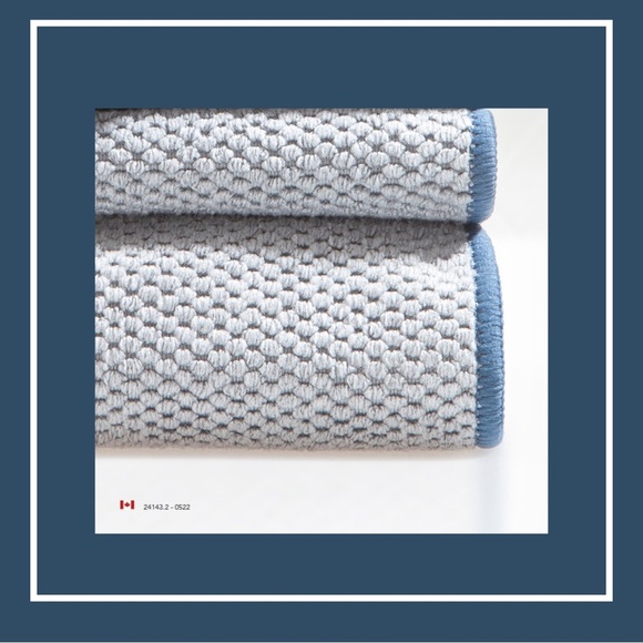 Norwex Diamond Weave Kitchen Towel and Cloth Set Graphite w Denim Trim - Picture 4 of 5